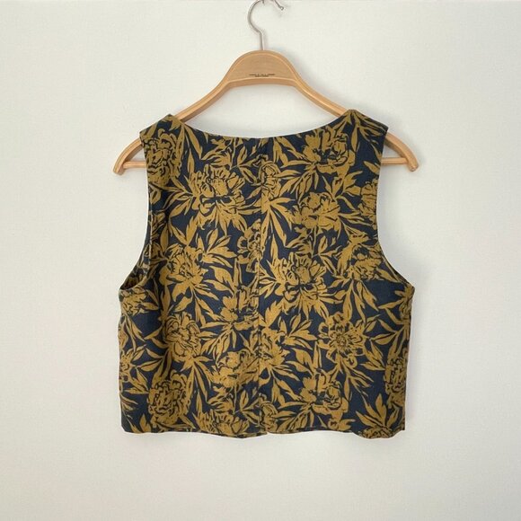 *Madewell Linen Cropped Top Shorts Set Size 8/M - Picture 3 of 16